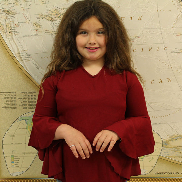 Piper wearing a silver and copper finger ring